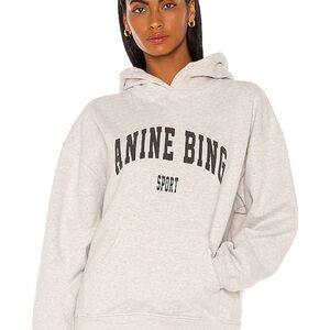 Anine Bing Sport Harvey Sweatshirt in Heather Gray M